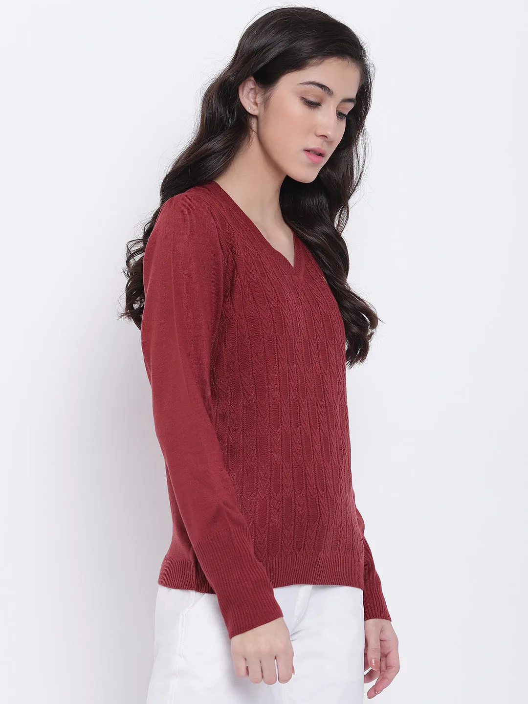 Women Red Casual Sweaters